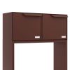 Rotterdam for Two Mailbox System with Parcel Compartment in Brown