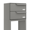 Rotterdam for Two Mailbox System in Metallic Gray