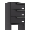 Rotterdam for Three Mailbox System in Black