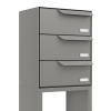 Rotterdam for Three Mailbox System in Metallic Gray