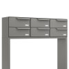Rotterdam for Six | H Mailbox System in Metallic Gray