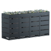 Egon Four-Bin Trash Can Storage, 120 Liter Capacity, Anthracite