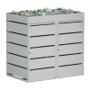 Edgar Double Trash Can Shed 240 Liter in Light Gray