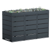 Edgar Triple Trash Can Shed 240 Liter in Anthracite