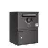 Köln Parcel Box with Flat Roof  - Size  M in Black | Freestanding