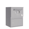 Köln Parcel Box with Flat Roof  - Size  M in Agate Gray | Freestanding