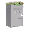 Berlin Parcel Box with Green Roof  - Size M in Agate Gray | Freestanding