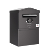 München Parcel Box with Pointed Roof  - Size M in Black | Rear Removal - Freestanding