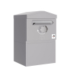 München Parcel Box with Pointed Roof  - Size M in Agate Gray | Rear Removal - Freestanding