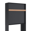 Oxford Anthracite Freestanding Mailbox with Wooden Handle