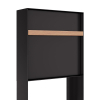 Oxford Freestanding Mailbox in Black with Wooden Handle