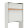 Oxford White Freestanding Mailbox with Wooden Handle
