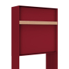 Oxford Freestanding Mailbox in Red with Wooden Handle