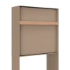Oxford Beige Freestanding Mailbox with Wooden Handle