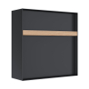 Oxford Anthracite Wall-Mounted Mailbox with Wooden Handle