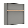 Oxford Grey Wall Mount Mailbox with Wooden Handle