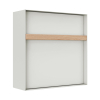 Oxford White Wall Mount Mailbox with Wooden Handle
