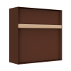 Oxford Brown Wall Mount Mailbox with Wood Handle