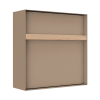 Oxford Beige Wall Mount Mailbox with Wooden Handle