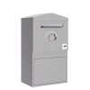 Mainz Parcel Box with Pointed Roof  - Size  L in Agate Gray | Freestanding