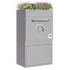 Bochum Package Box with Green Roof - Size L in Agate Gray | Wall Mounting