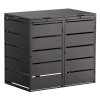 Edda Double Trash Can Storage, 240L, Black