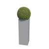 Skinny Pillar Medium Planter in Metallic Gray