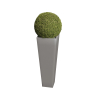 Skinny Vase Medium Planter in Metallic Gray