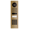 Surface-mounted Smart-ON Doorbird D1101KV Intercom System with Keypad Module, Brass Finish