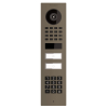 Surface-mounted Smart-ON Intercom for Two Doorbird D1102KV with Keypad Module Beige Gray