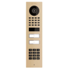 Surface-Mounted Smart-ON Door Intercom for Two Doorbird D1102KV with Keypad Module, Beige