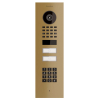 Flush-mounted intercom Smart-IN for Two Doorbird D1102KV with Keypad Module, Brass Finish