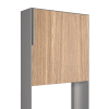 Freestanding Mailbox, Gray Metallic with Woodgrain Front