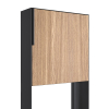 Anthracite Freestanding Mailbox with Woodgrain Front