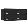 Stockholm for Four Built-In Mailbox, Black