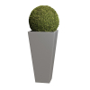 Medium Vase Planter in Metallic Gray