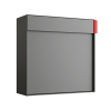 Lathi Wall Mount Mailbox in Metallic Gray