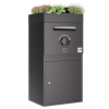 Berlin Parcel Box with Green Roof  - Size XL in Black | Freestanding