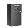 Kiel Parcel Box with Flat Roof  - Size XL in Black | Rear Removal - Freestanding