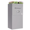 Bremen Parcel Box with Green Roof  - Size XL in Agate Gray | Rear Removal - Freestanding