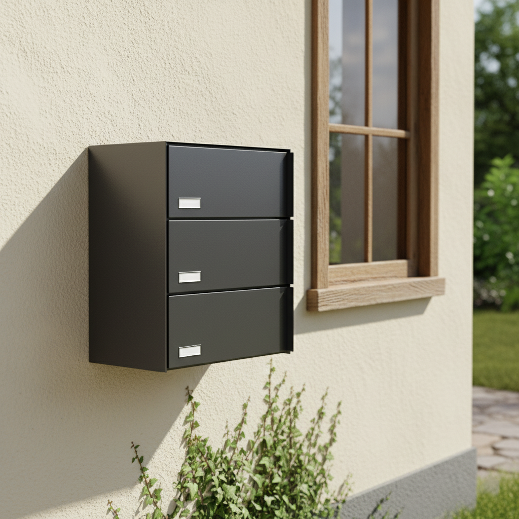 Wall-Mounted Mailbox Amsterdam for Three