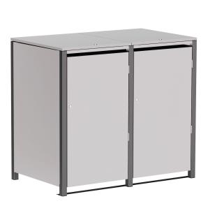 Helmut Double Trash Can Storage Shed 120 Liter