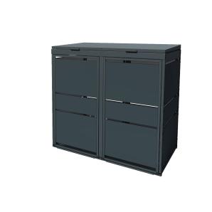 Lewis Double Trash Can Storage Shed for 240 Liter Bins