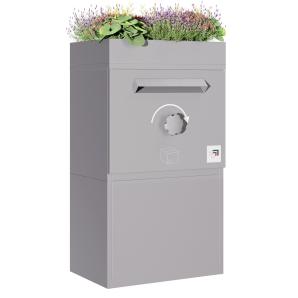 Bremen Parcel Box with Green Roof in Size L | Rear Removal - Freestanding