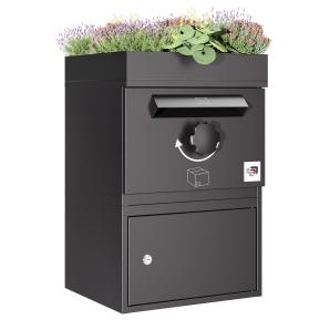 Berlin Parcel Box with Green Roof in Size M | Freestanding