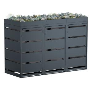 Egon Triple Trash Can Storage Unit - 120 Liter