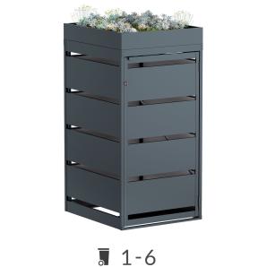 Egon Trash Can Storage with Green Roof - 120 Liter
