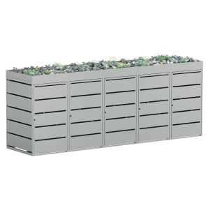 Edgar Five-Bin Trash Enclosure for 240 Liter Bins