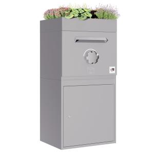 Bochum Parcel Box with Green Roof in 3 Sizes | Wall Mounting