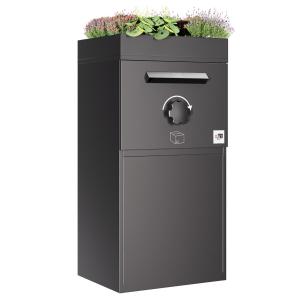 Bremen Parcel Box with Green Roof in 3 Sizes | Rear Removal - Freestanding